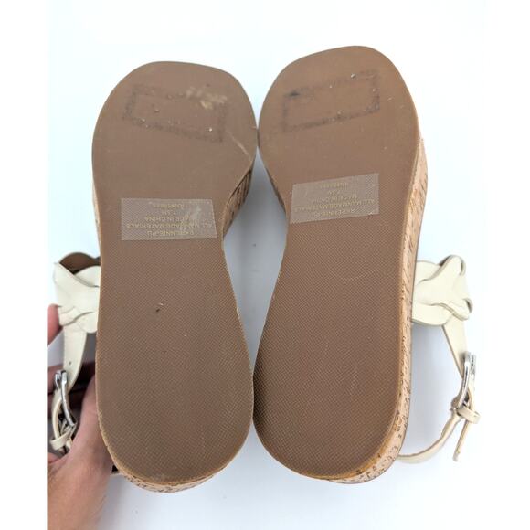 Nordstrom Rack Pennie Braided Platform Sandal Women's Cream Size US7.5 EU38 - Picture 8 of 11